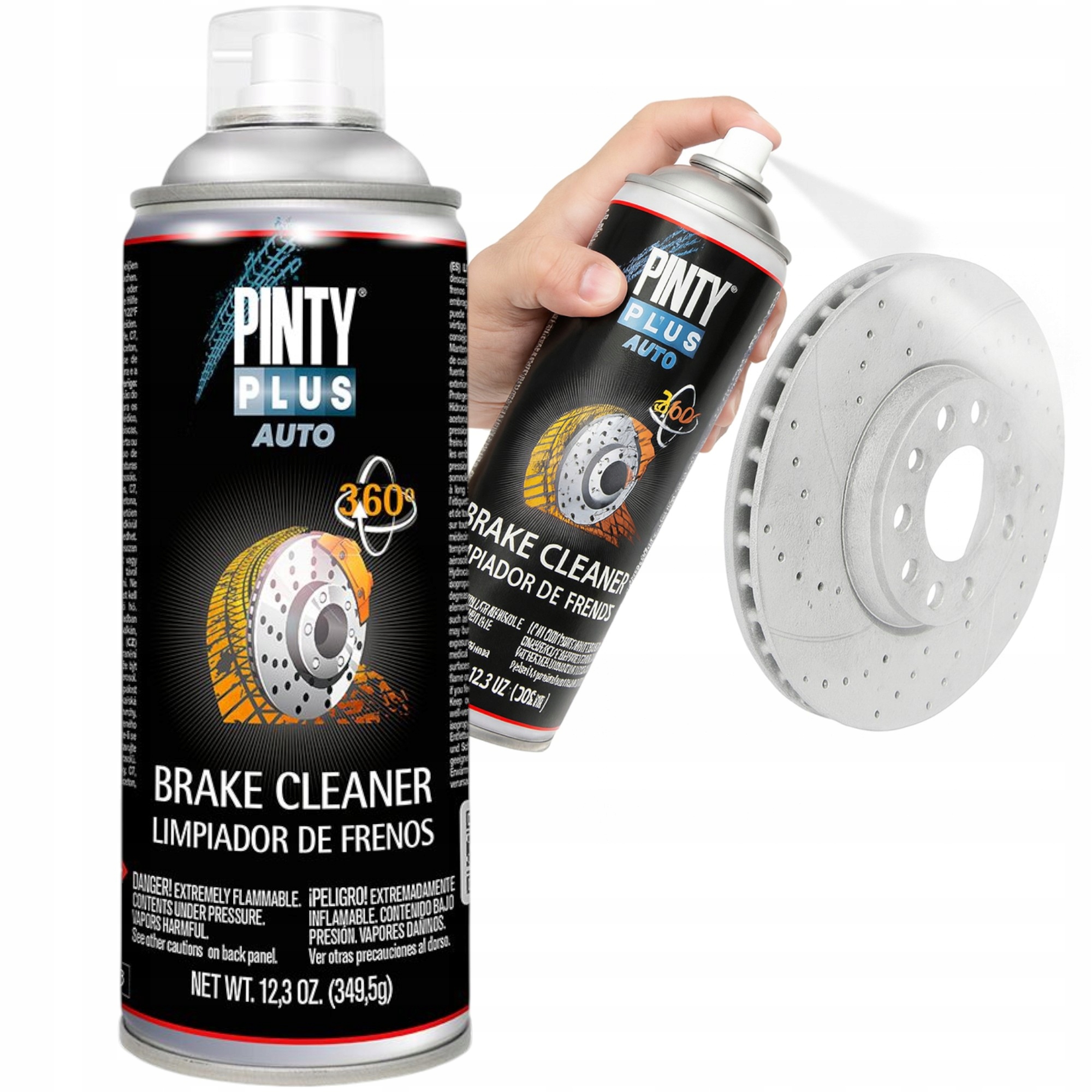 PintyPlus Środek do czyszczenia hamulców Spray 400ml zmywacz odtłuszczacz