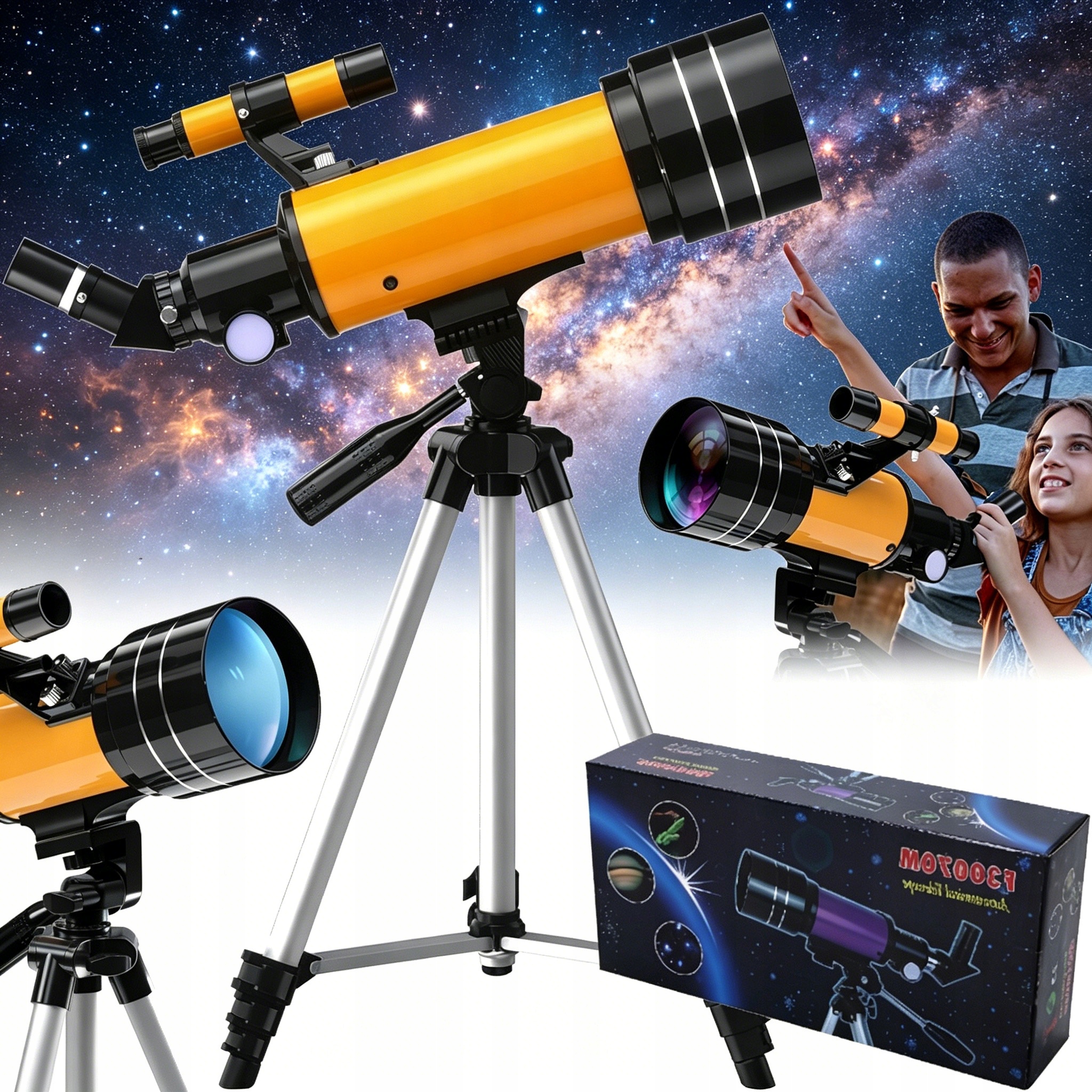 Astronomický Dalekohled 70/300 MM 150 X Vzdělávací Dárky Pro Děti