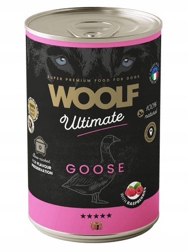 4x Woolf Ultimate Dog Husa s Malinou 400g