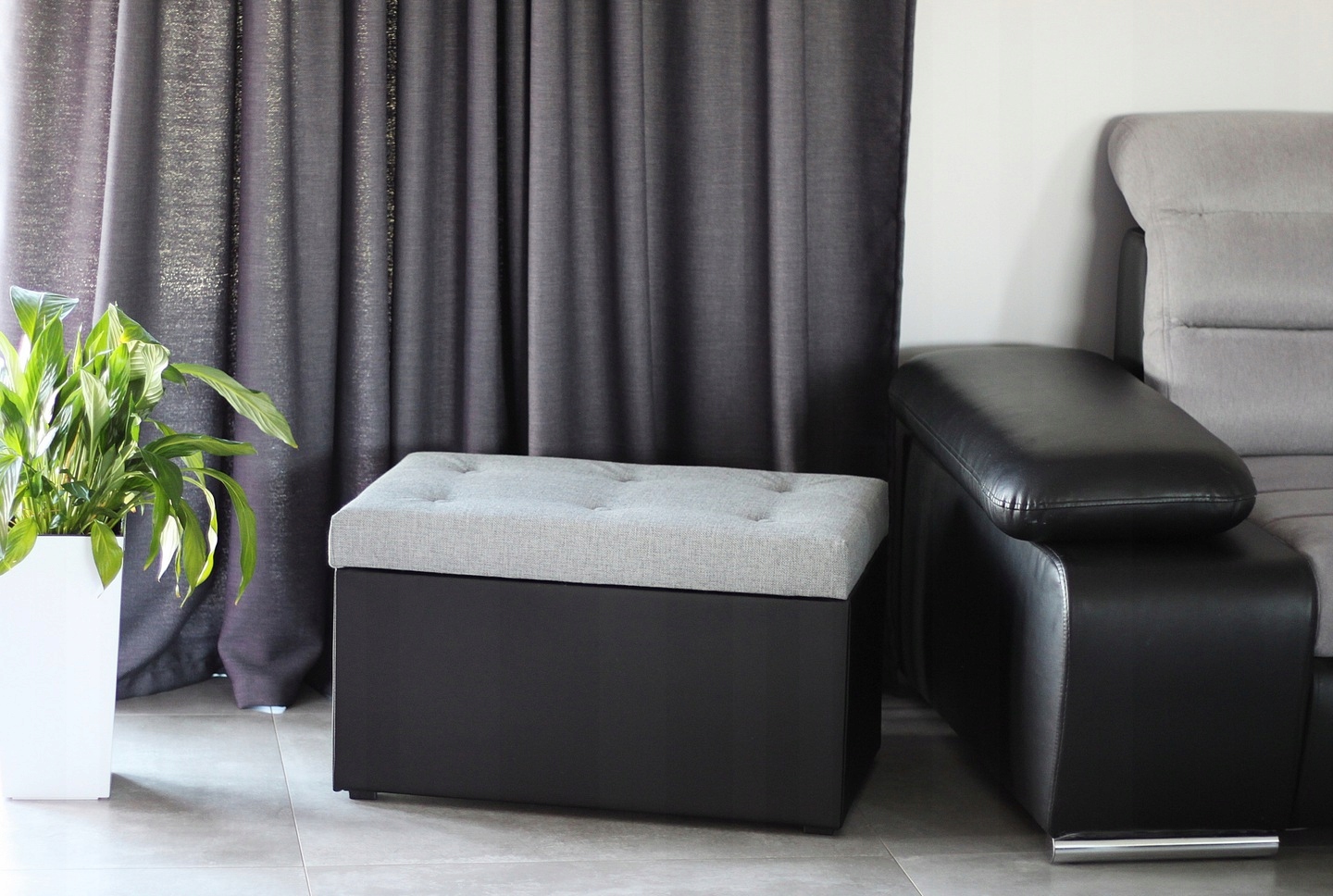 PUFA skrzynia pikowana OTWIERANA welur brąz beż Głębokość mebla 40 cm