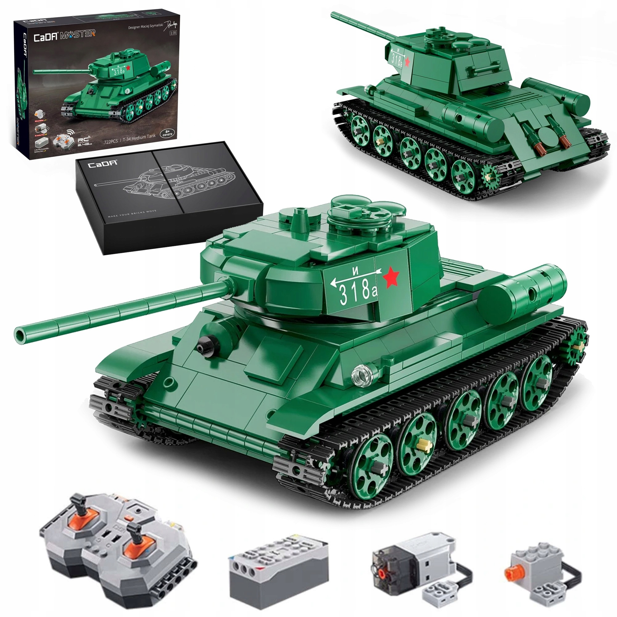 

Klocki Technic Czołg Rudy 102 T-34 Sterowany Rc