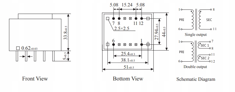 PE4816-I-10VA-220V/15V Transformator EAN (GTIN) 8073223140121