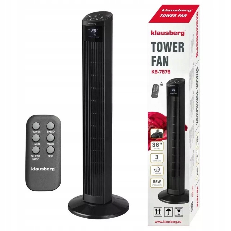 Stĺpový Ventilátor Veľký Ventilátor Ventilátor Časovač Oscilačný Stĺpový Diaľkový Ovládač Oscilácia