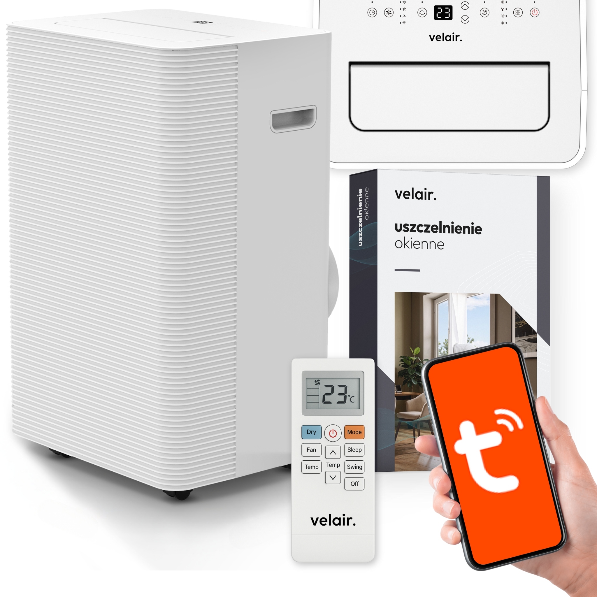 Klimatyzator przenośny Velair Opti Max 4,1kW 4w1 WiFi osuszacz 60l/24h