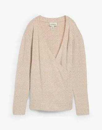 Bonprix sweter ciążowy beżowy oversize