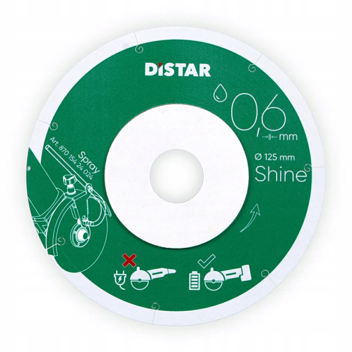 Distar Diamantový Kotouč Shine 125 x 0,6 x 22,23 mm