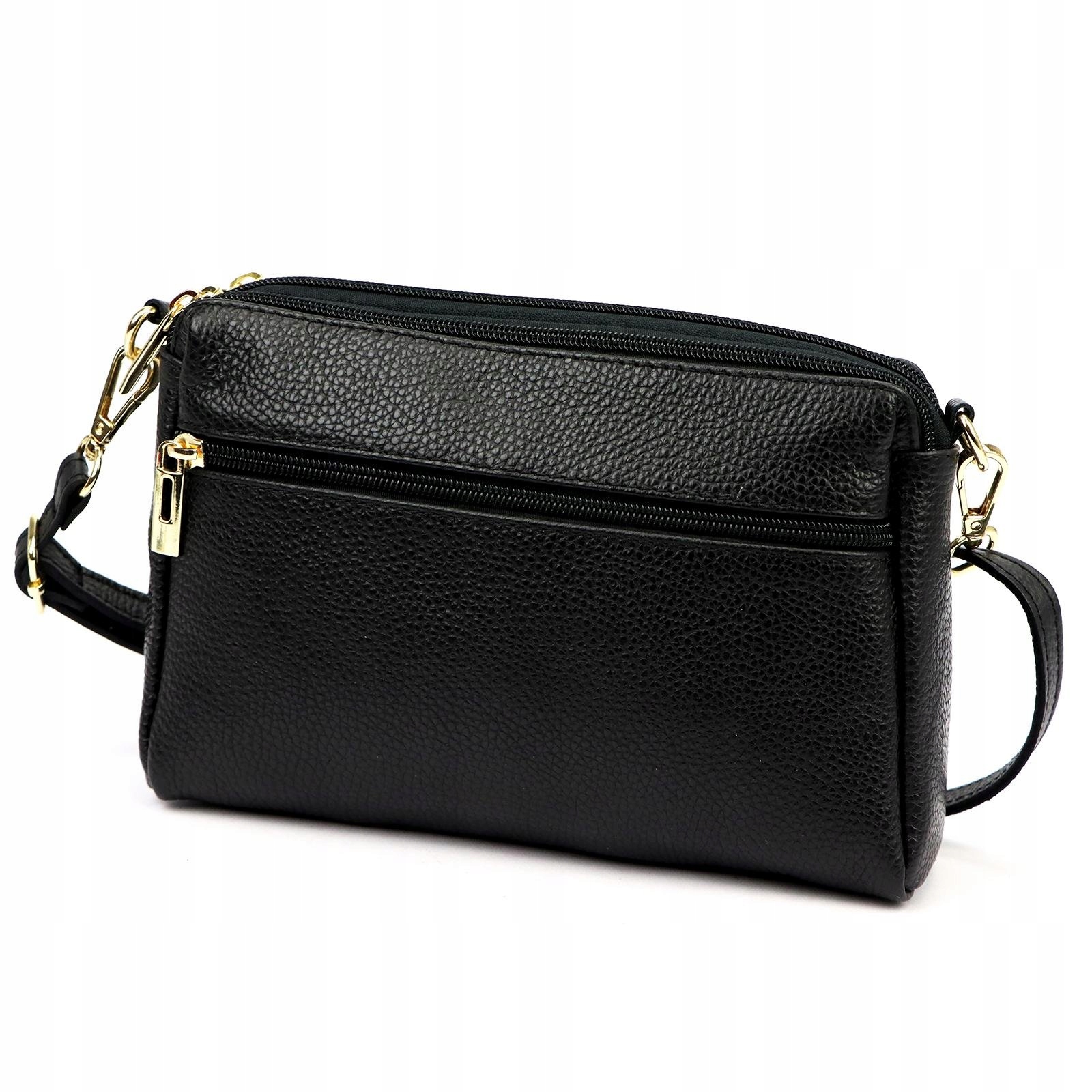 Dámská kabelka přes rameno kožená černá přes rameno Luka