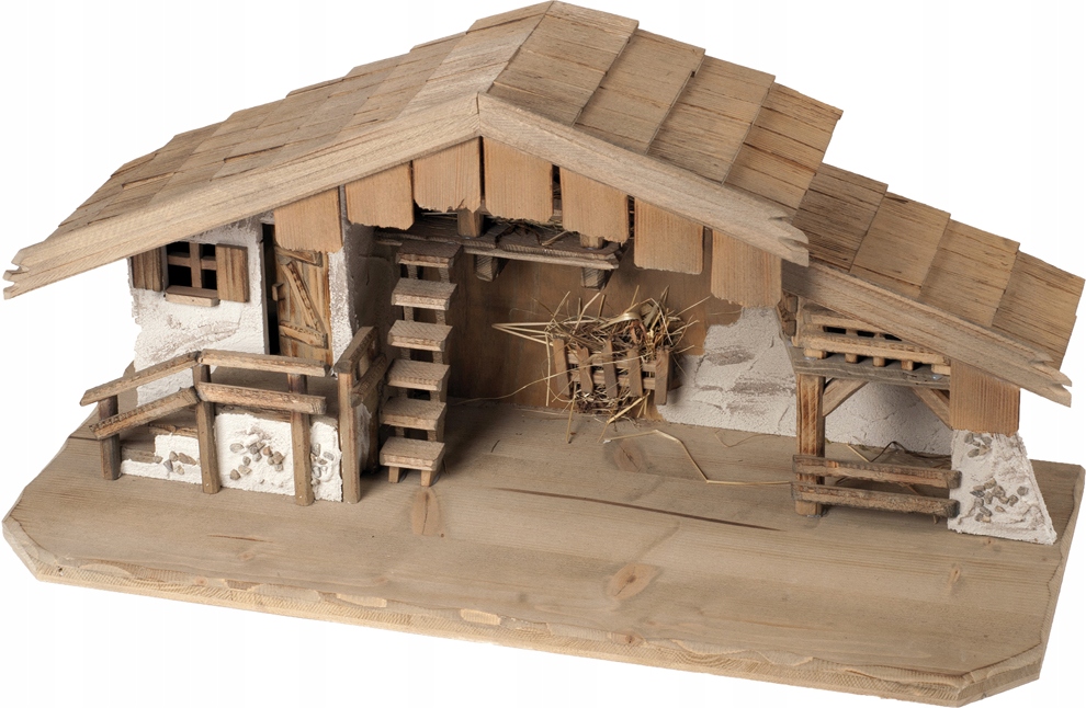 Roztomilý betlehem Stajňa 70x29x33 cm sa hodí na postavy 10-13 cm