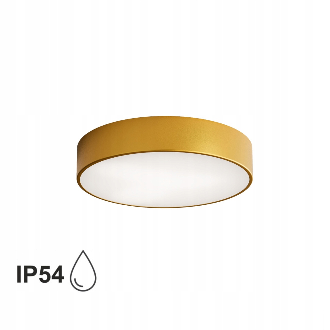 Lampa sufitowa łazienkowa na taras plafon Cleo 400 IP54 Złoty