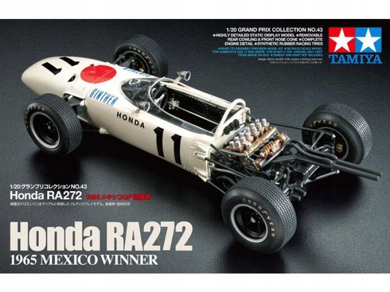 Tamiya 20043 Honda RA272 automobilová váha 1/20 Hobby plastová sada Novinka