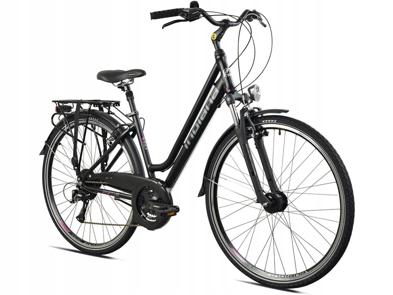 Rower trekkingowy Indiana X-Road 3.0 D19 28 cali damski Czarno-fioletowy