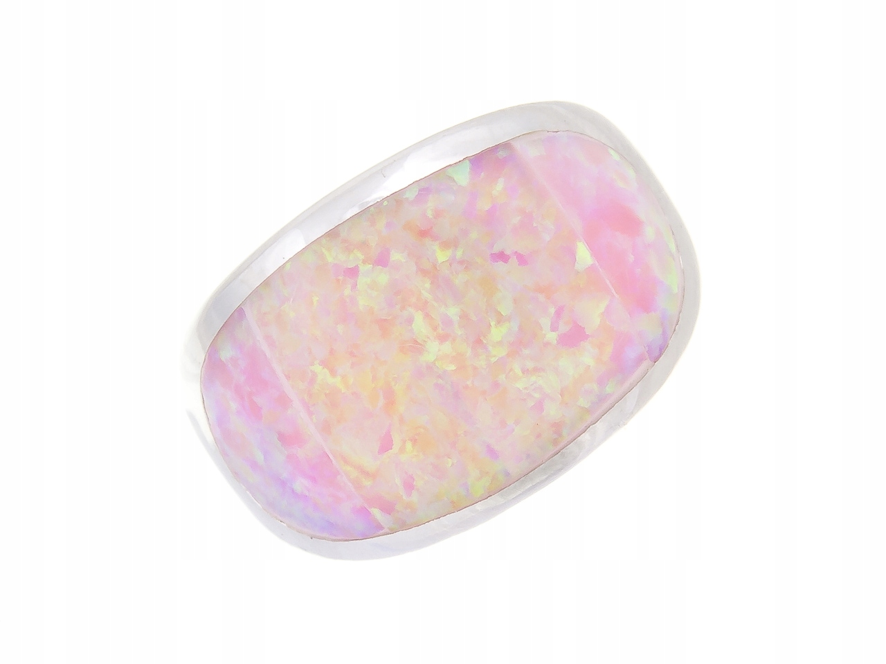 Stříbrný Prstýnek Prsten Vel 13 S Opálem 14 MM Dárek