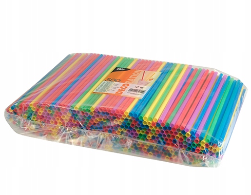 

Słomki Shake Kolorowe 24cm x 7mm Papstar 500 sztuk