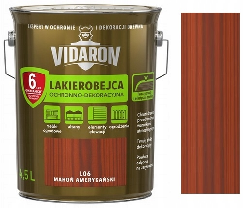 Vidaron Lakierobejca Do Drewna L06 Mahoń Amerykański 9L
