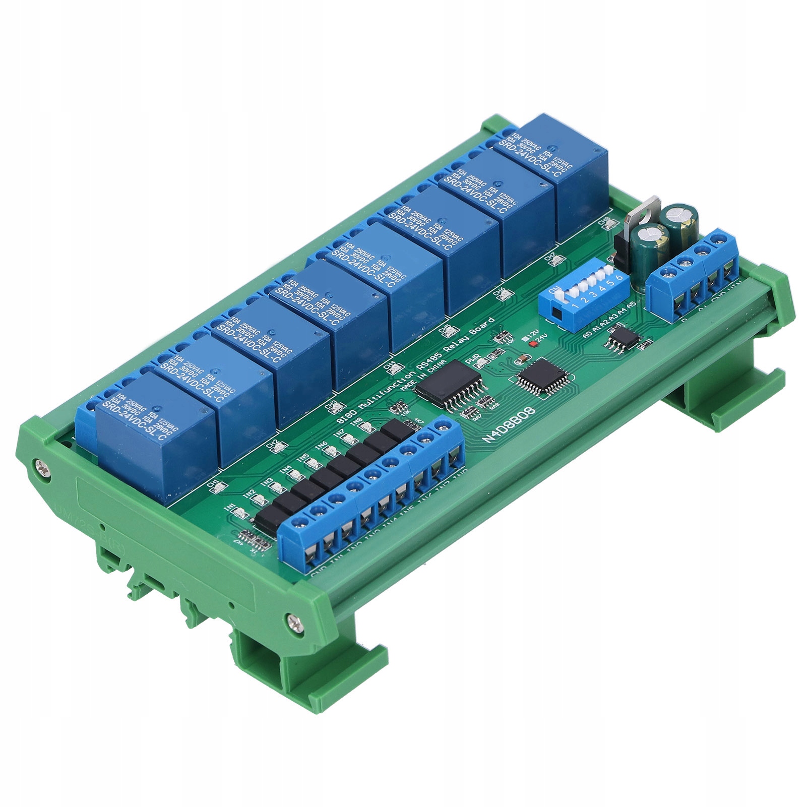 N4D8B08-R Relé RS485 Modbus Rtu 8 kanálů DIN35 24V