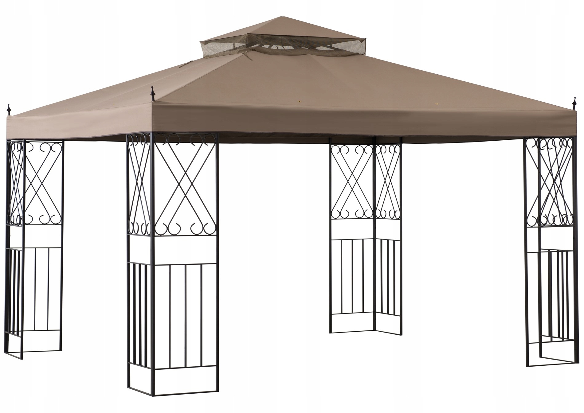 Pawilon Ogrodowy 3x3,6 Namiot Ogrodowy Altana Ogrodowa Beżowy 3X3
