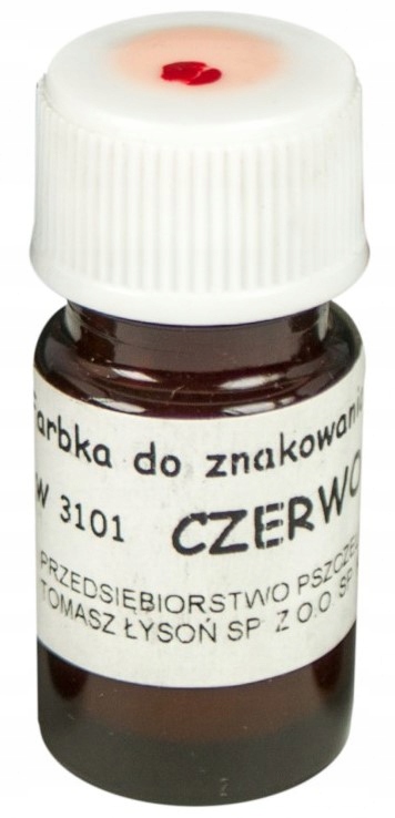

Farbka do znakowania matek pszczelich Czerwona