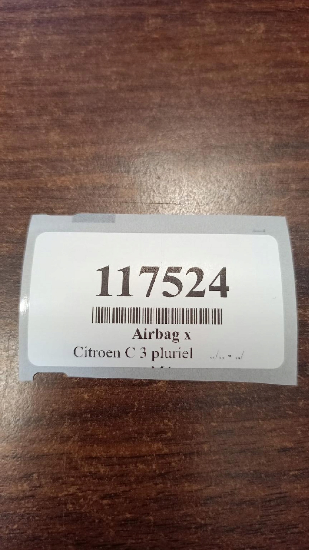 Airbag Deckel airbag Citroen OE 96380009ZE