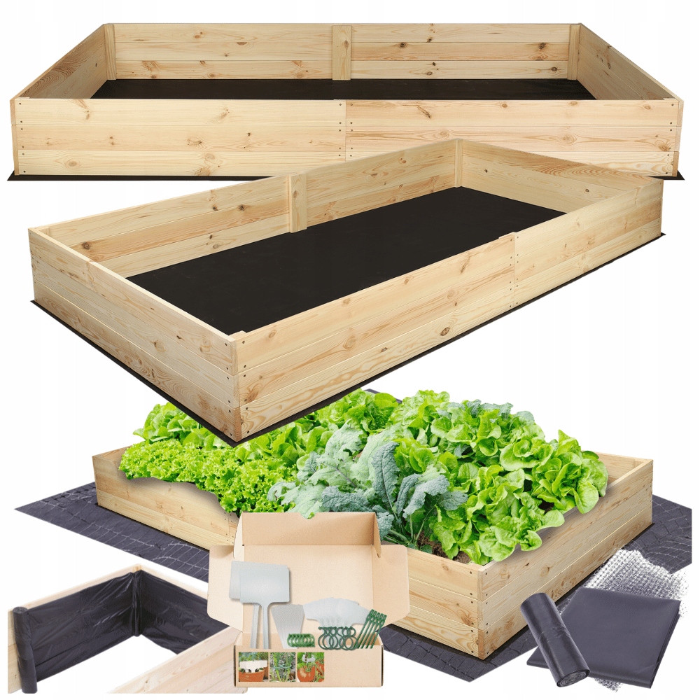 Zeleninový Záhon dřevěný květináč záhon vyvýšený treláž impregnát 27x200x120