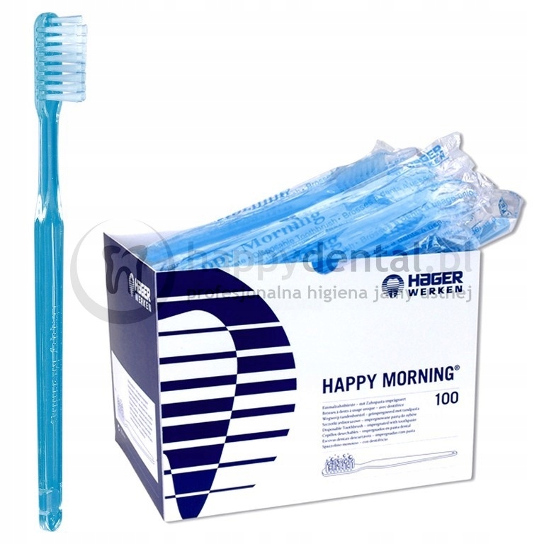 Miradent HappyMorning Classic Rfl 100szt. szczoteczki jednorazowe z pastą