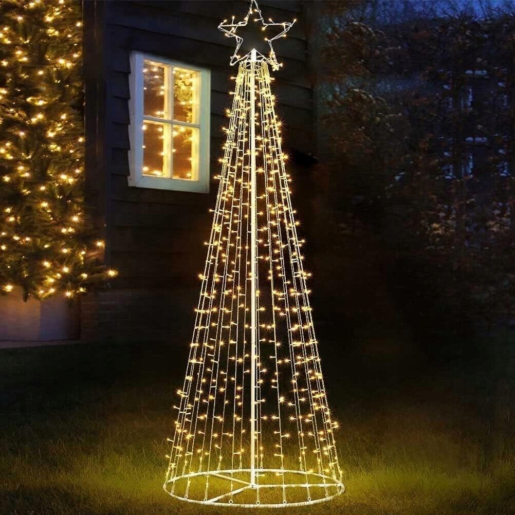 Led Podsvietený Vianočný Stromček 220 CM, 592 Led, 8 Režimov IP44
