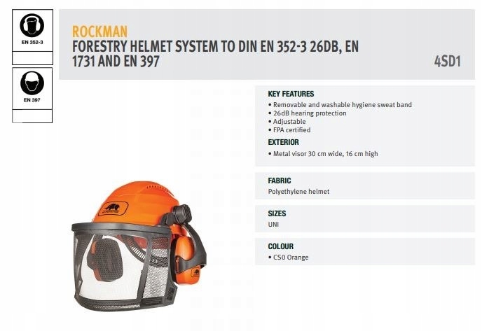 KASK HEŁM OCHRONNY SIP Rockman 4SD1 DLA PILARZA Marka Oregon