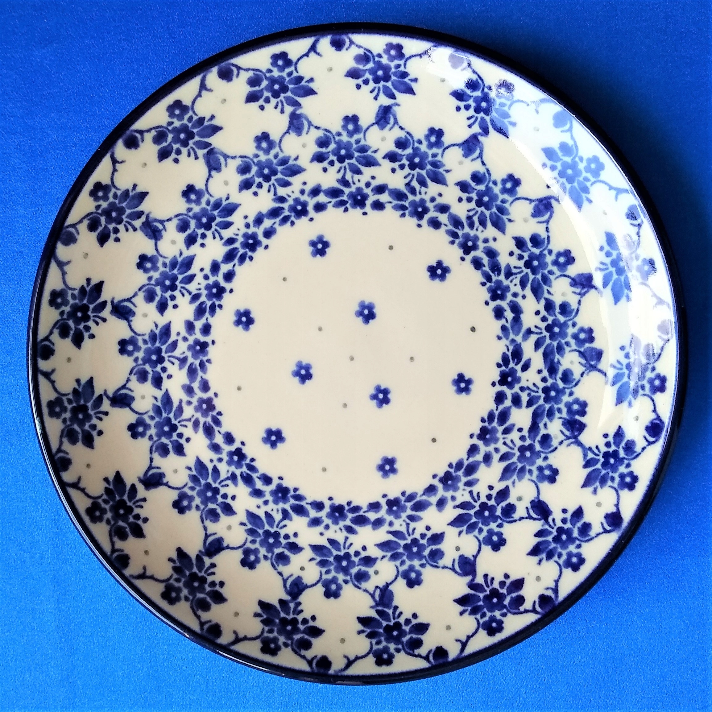 

Talerz deserowy 17,5 cm, Ceramika Bolesławiec.