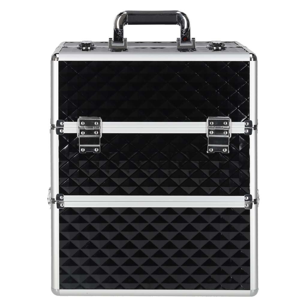 Kufřík Kosmetický XXL Velký organizér Kufr na kosmetiku Laky Černý