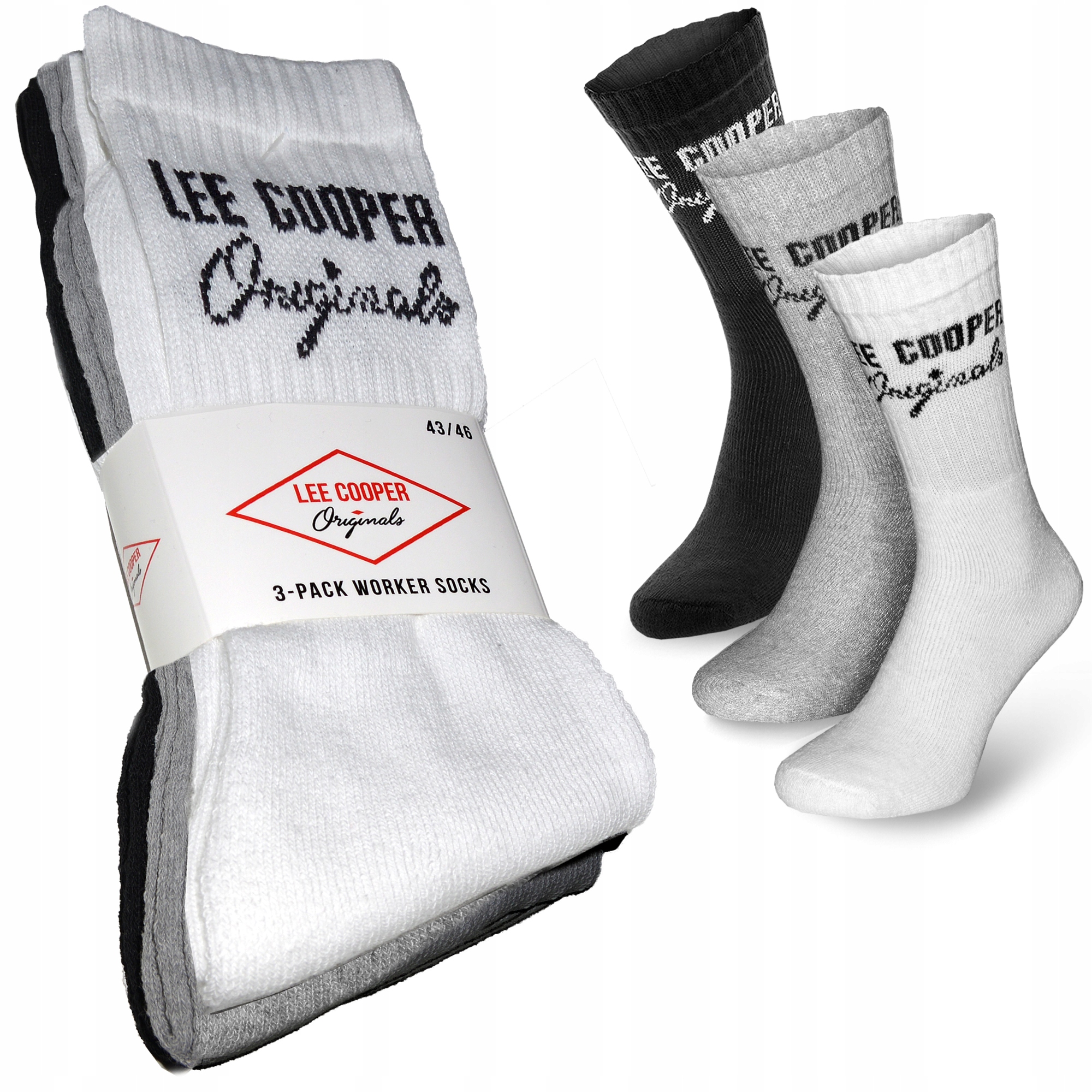 

Lee Cooper męskie skarpety Frotte frota 3 Pary