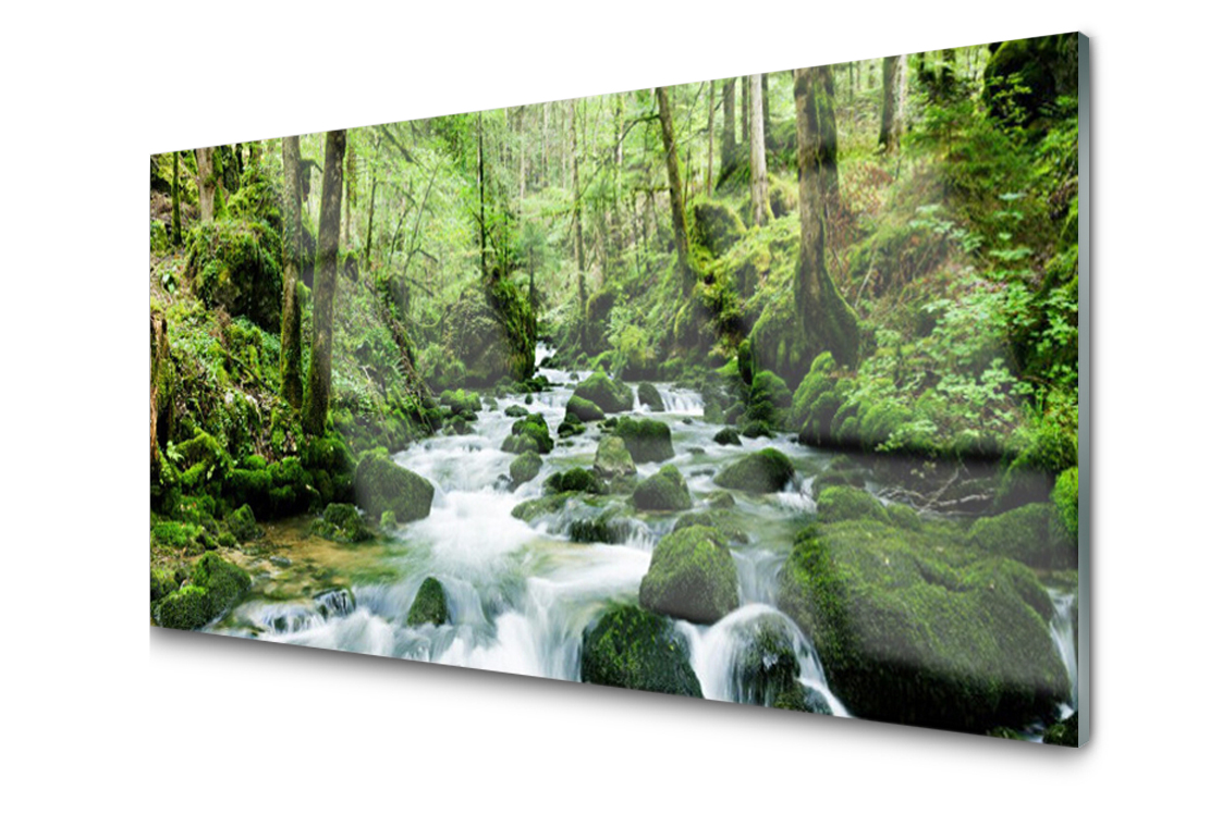 

Panel szklany Płytka Las Potok Wodospady 120x60