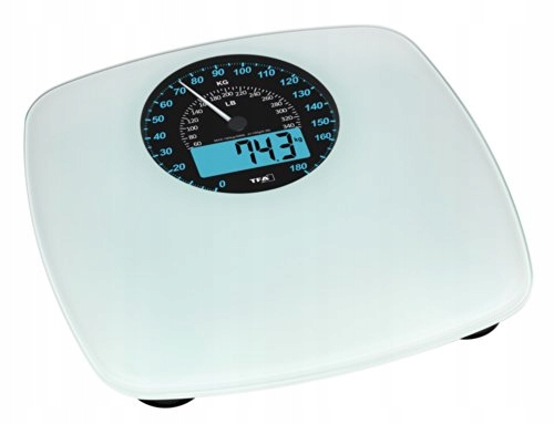 TFA DOSTMANN Waga Łazienkowa Cyfrowa i Analogowa Do 180kg Biała — miniatura 2