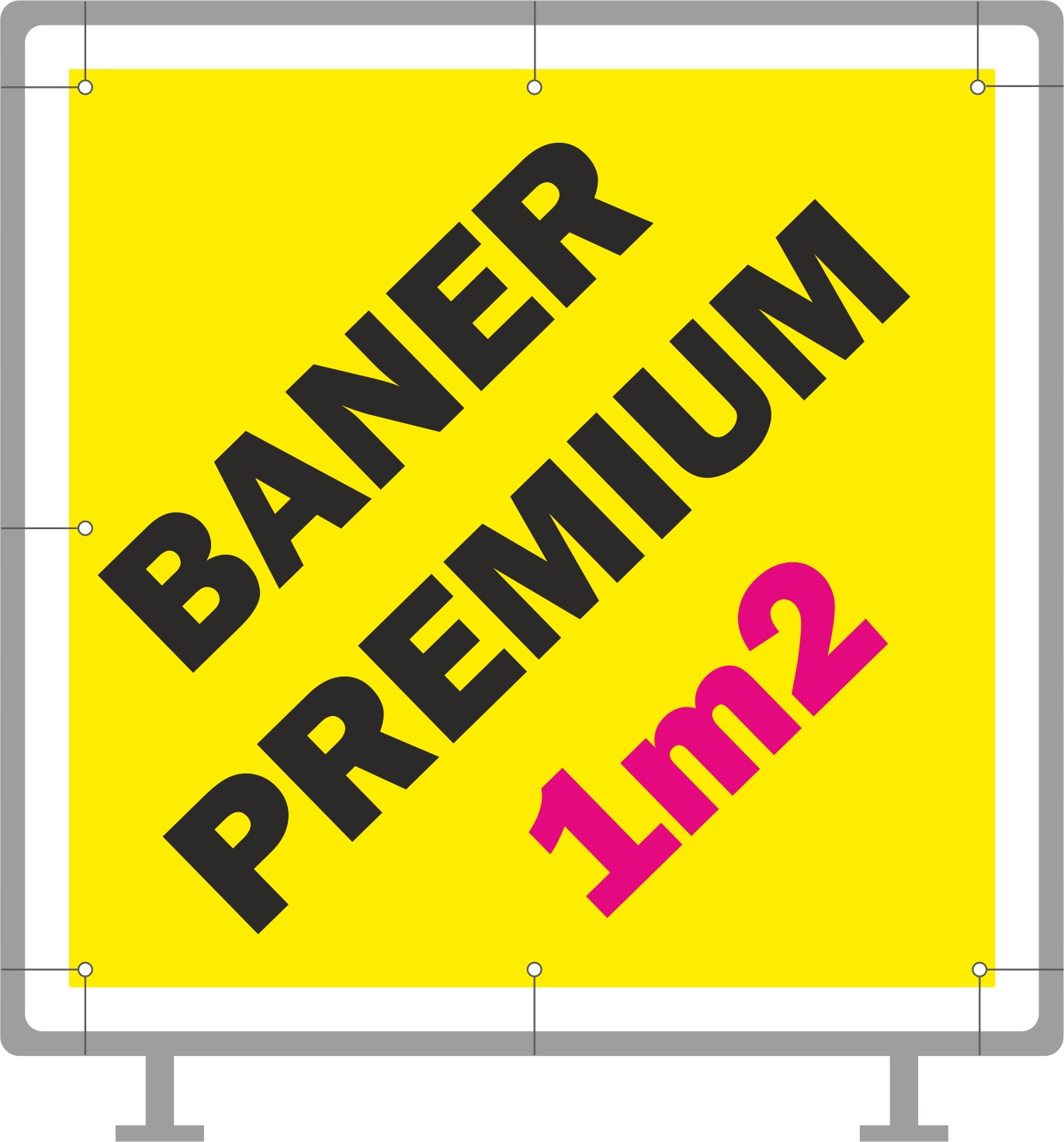 1m2 BANER PREMIUM POWLEKANY 510G, MOCNY, WYSOKA JAKOŚĆ