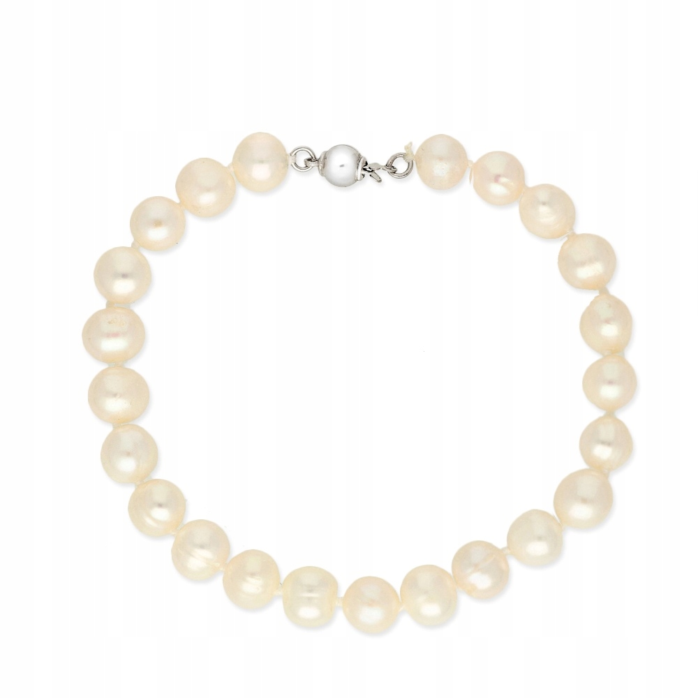 Bransoletka z pereł hodowlanych słodkowodnych 19cm