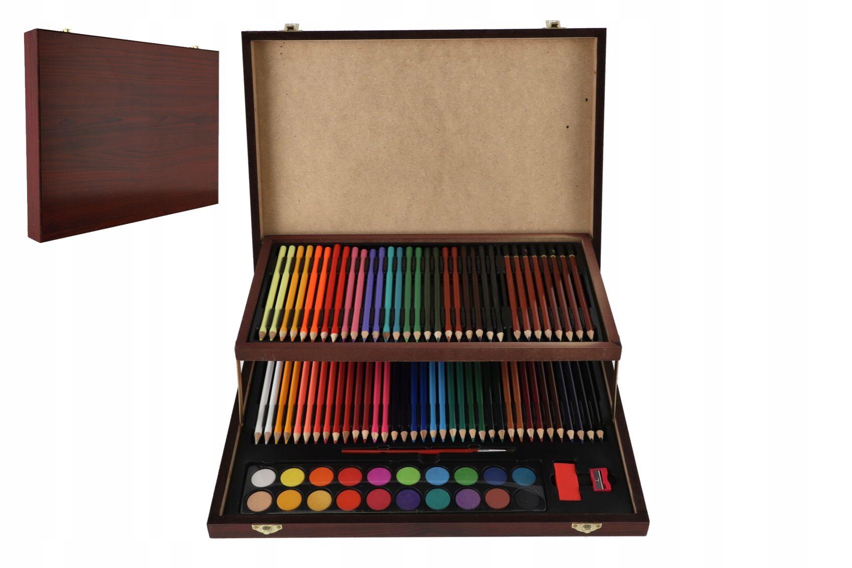 Sada na malování Art box kreativní sada 91ks v dřevěném kufříku ve fólii