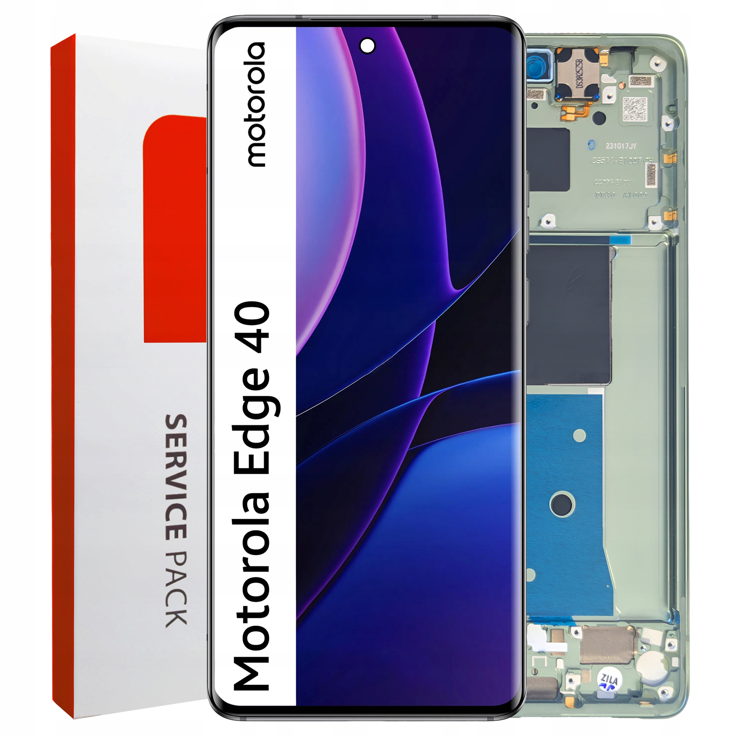 Displej pre Motorola Edge 40 LCD displej Rámček Zelený Originál Zila