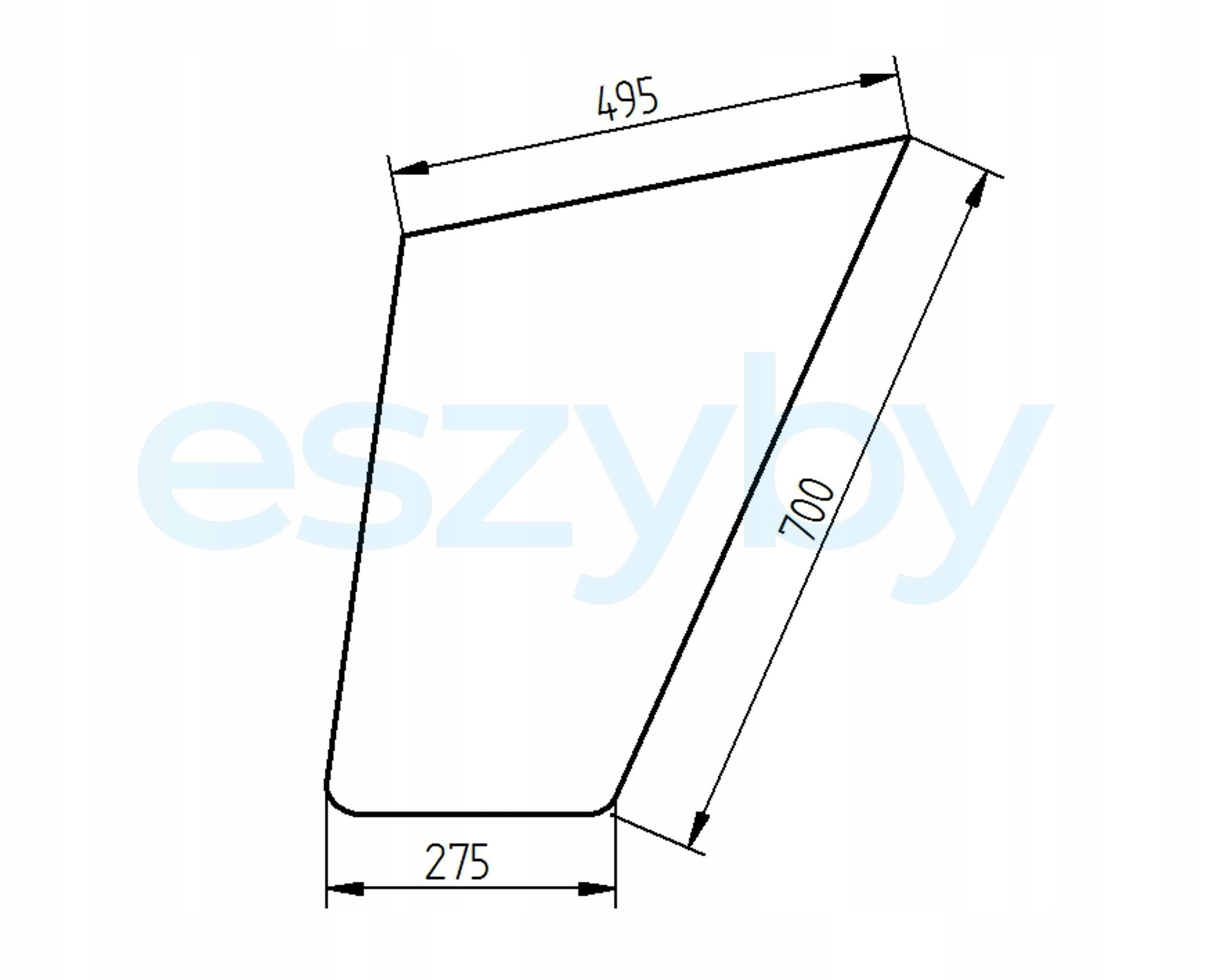 čelní sklo traktor Renault spodní dveře 7700669193