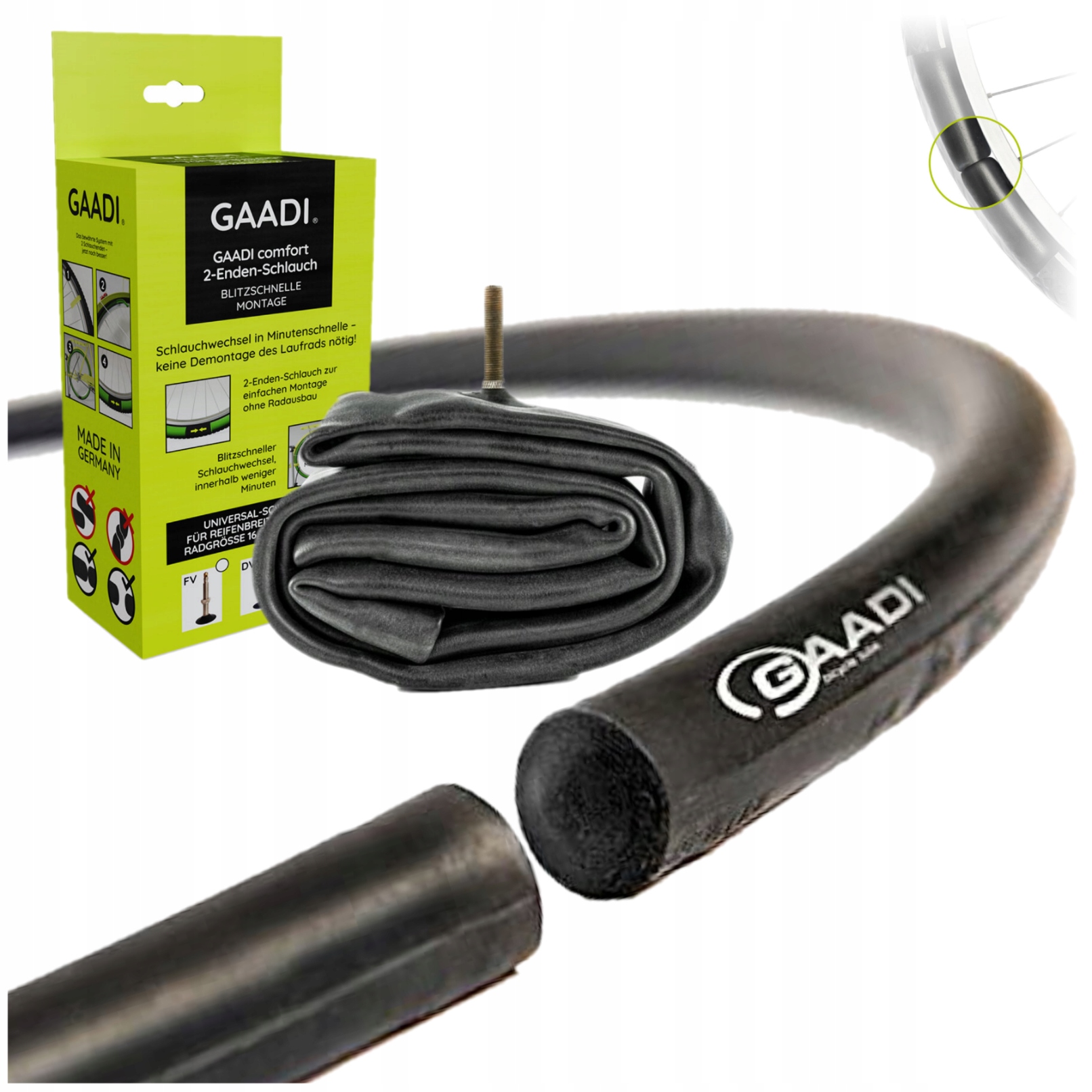 Dętka Bez Zdejmowania Koła Otwarta Gaadi 16-29" x 60-75mm Od 2.35 Do 3.0 Av