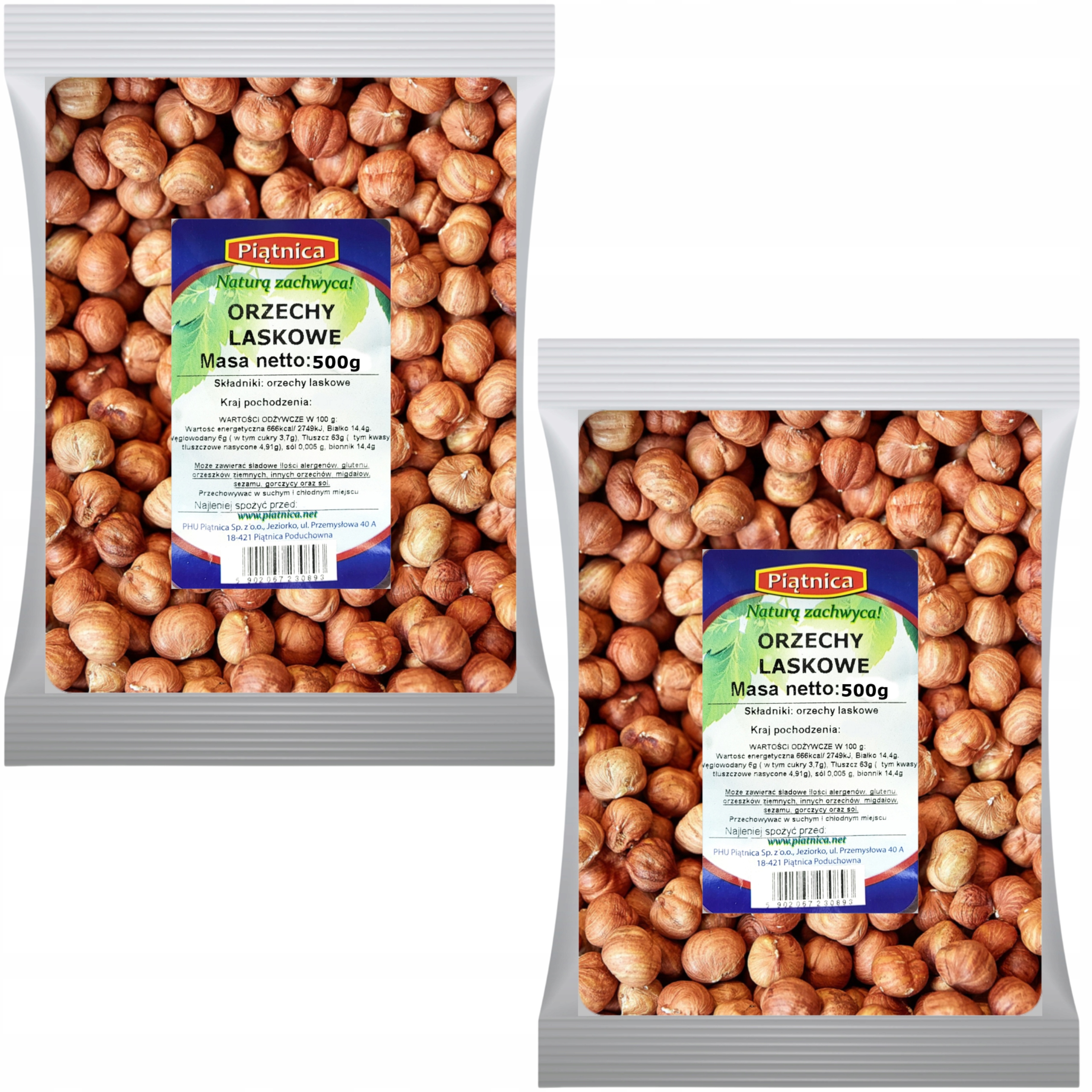 Orzechy Laskowe Łuskane Premium 1kg Piątnica naturalne orzechy