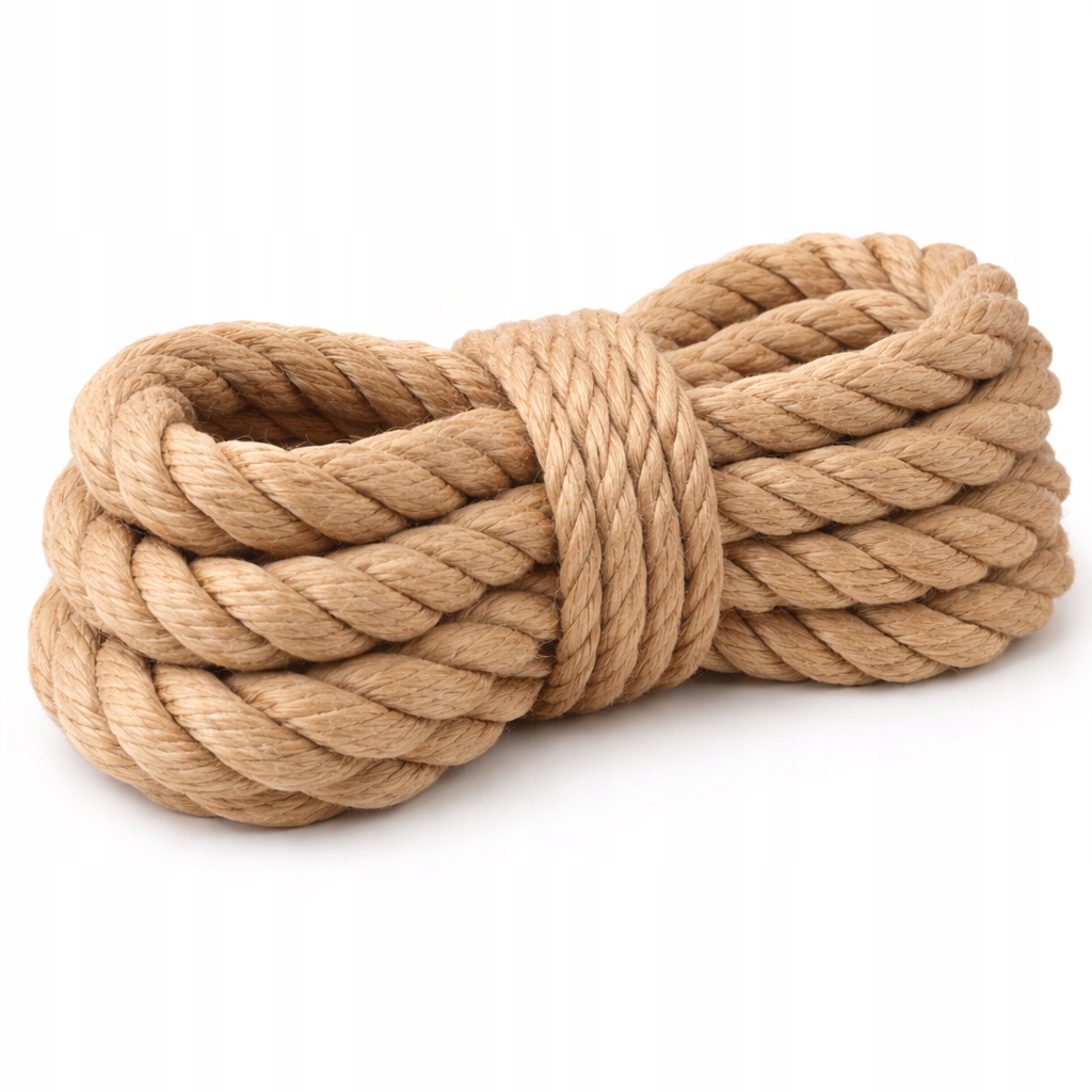 Jutové lano 36 mm 30 m přírodní, silné, ekologické, pro Diy zahradu