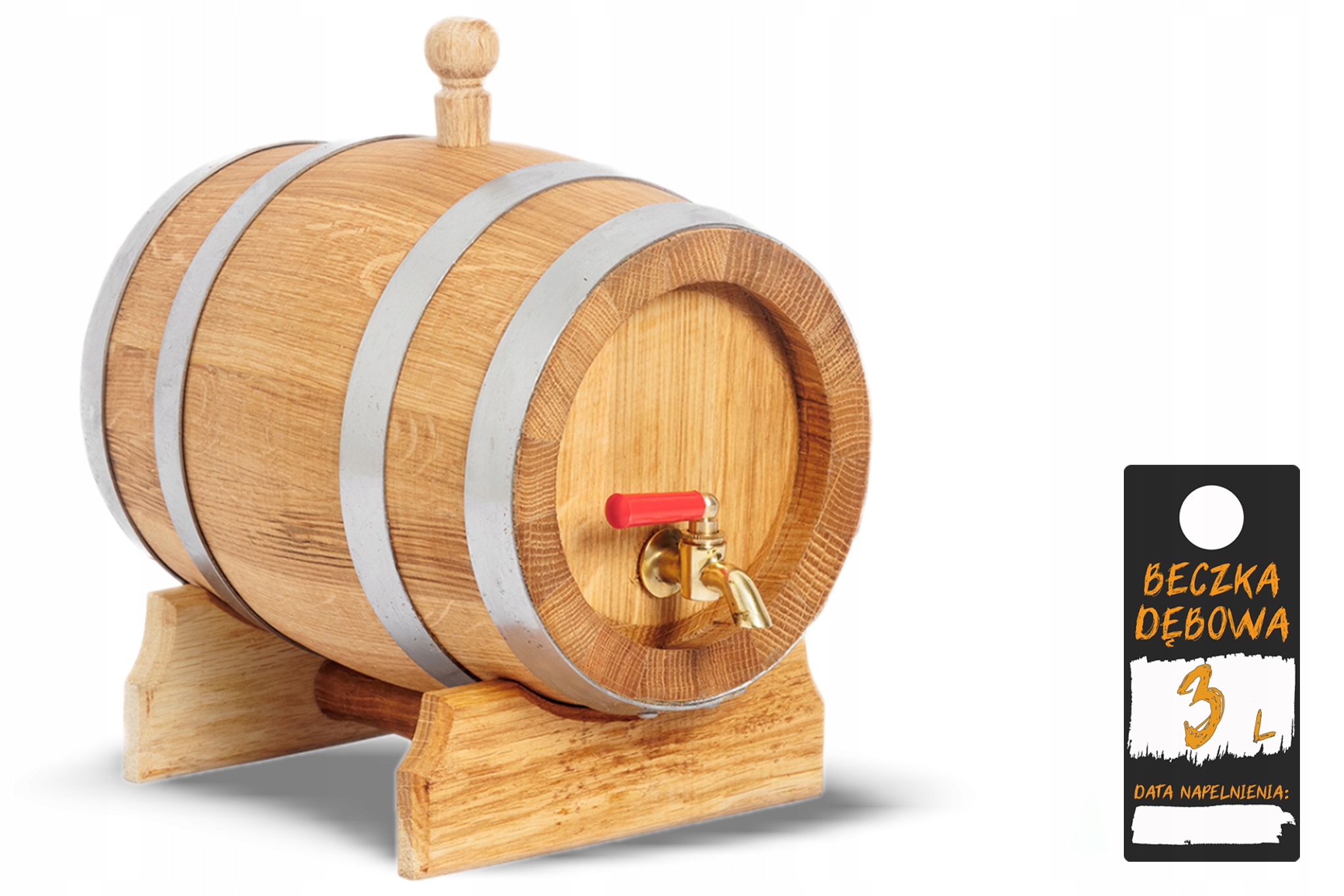 3litrový dubový sud na whisky, sójové víno, likéry dárek (s certifikátem Pzh)