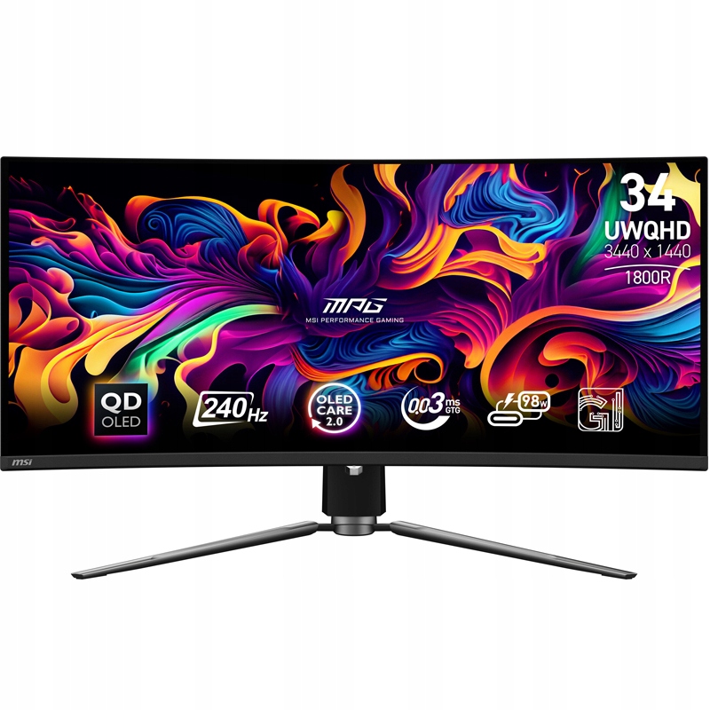 Monitor 34" Msi Mpg 341CQPX Qd-oled 3440x1440 (uwqhd) 0,03 ms