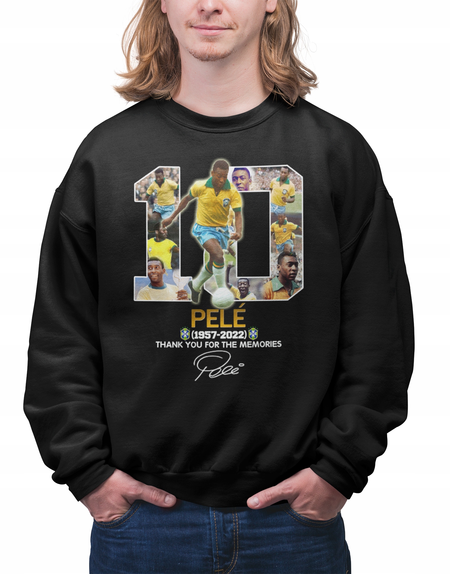 Pánská Mikina Fotbal Fotbalista Pele