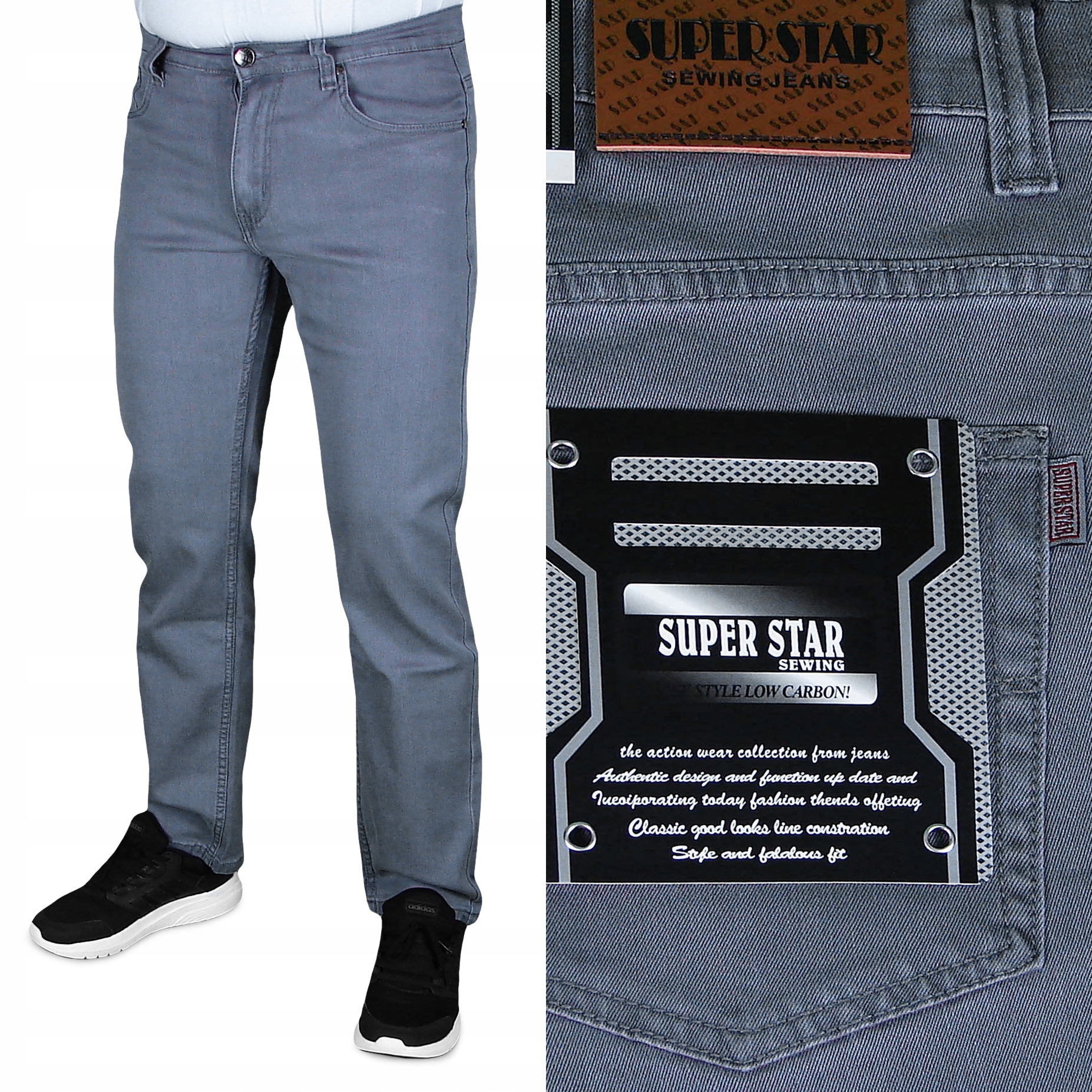 SPODNIE MĘSKIE JEANSOWE W34 L32 W90-92 cm