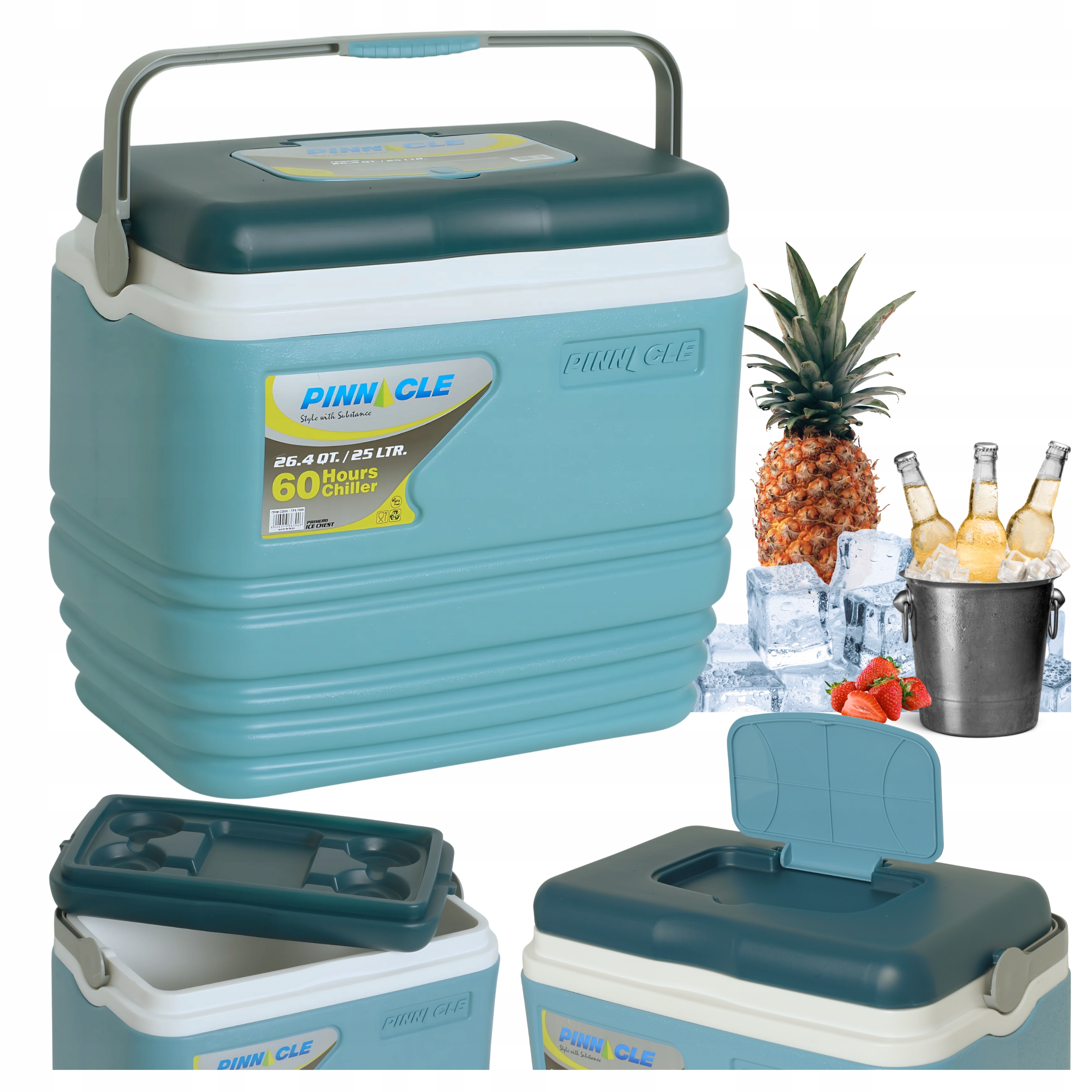 Turistická lednička na náplně s rukojetí Pinnacle TPX7006 25L Špinavý Světle Modrá