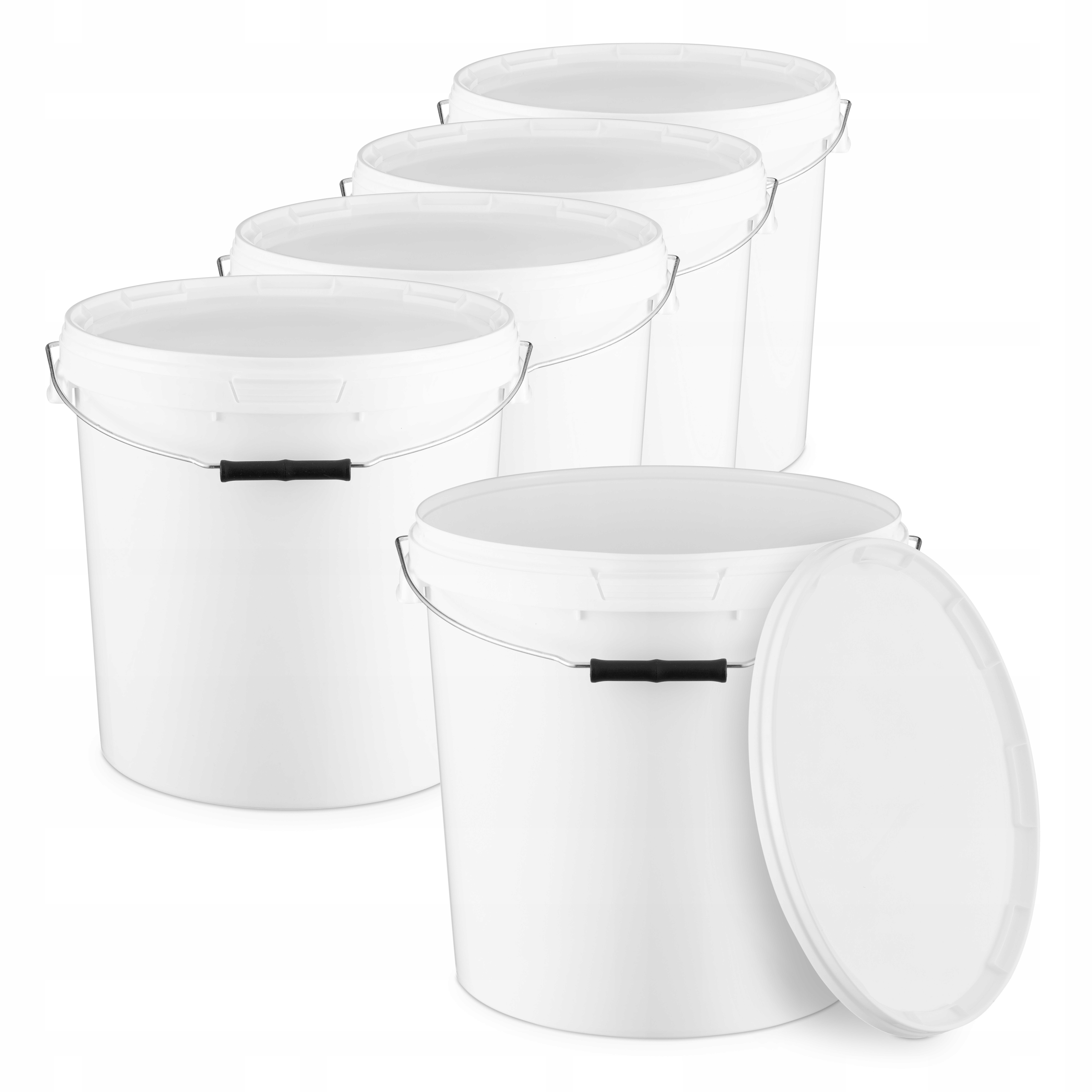 

5x Wiaderko Wiadro Pojemnik Z Pokrywką 20L Do 200°