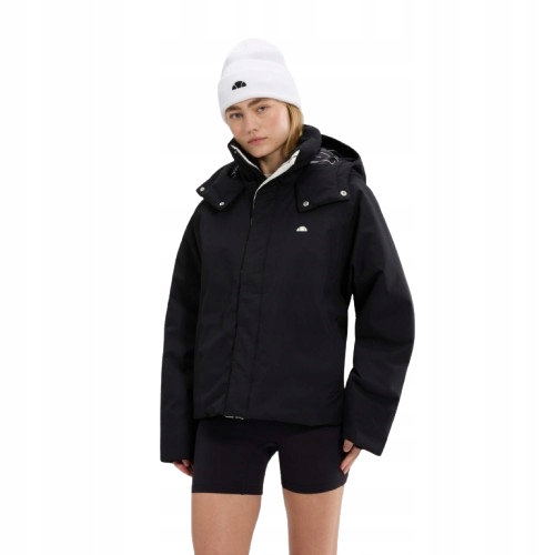 Ellesse Černá Zimní Bunda S Kapucí A Odnímatelným Límcem 36 Opa