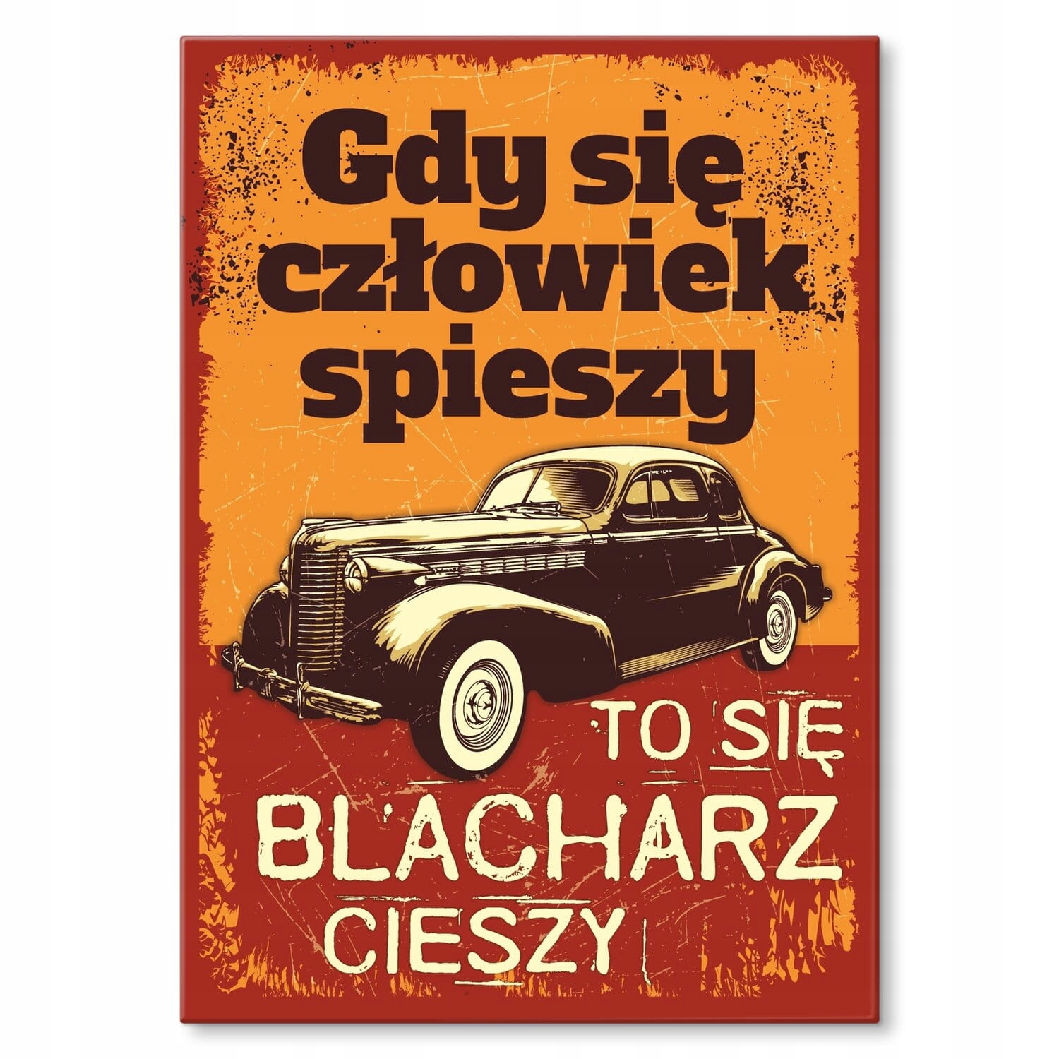 Plechový Obraz Velký Dárek Do Garáže Dílny