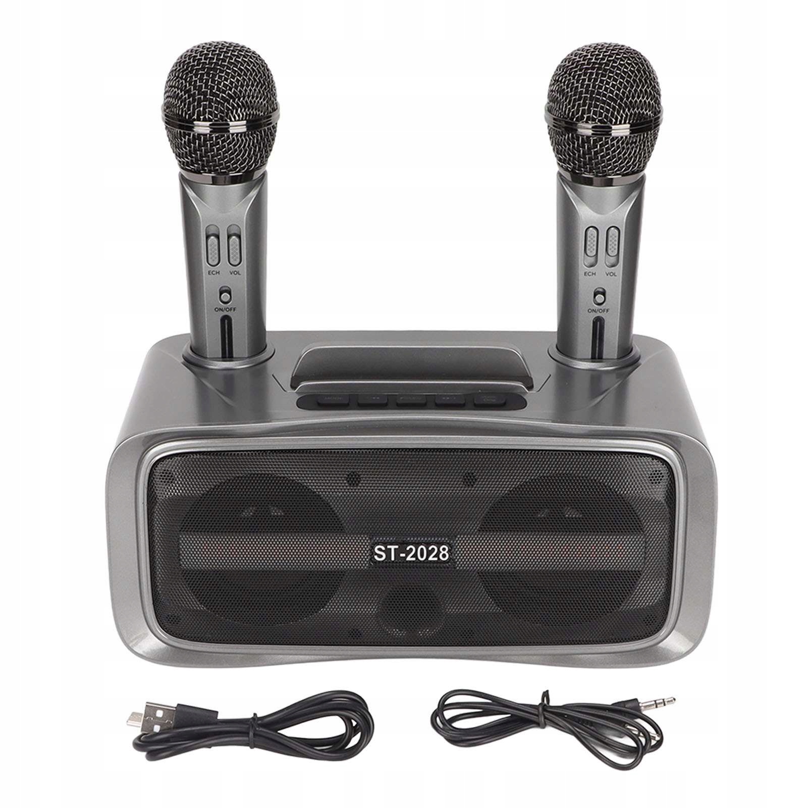 st?2028 portable karaoke speaker system bluetooth karaoke machine with 2 mi