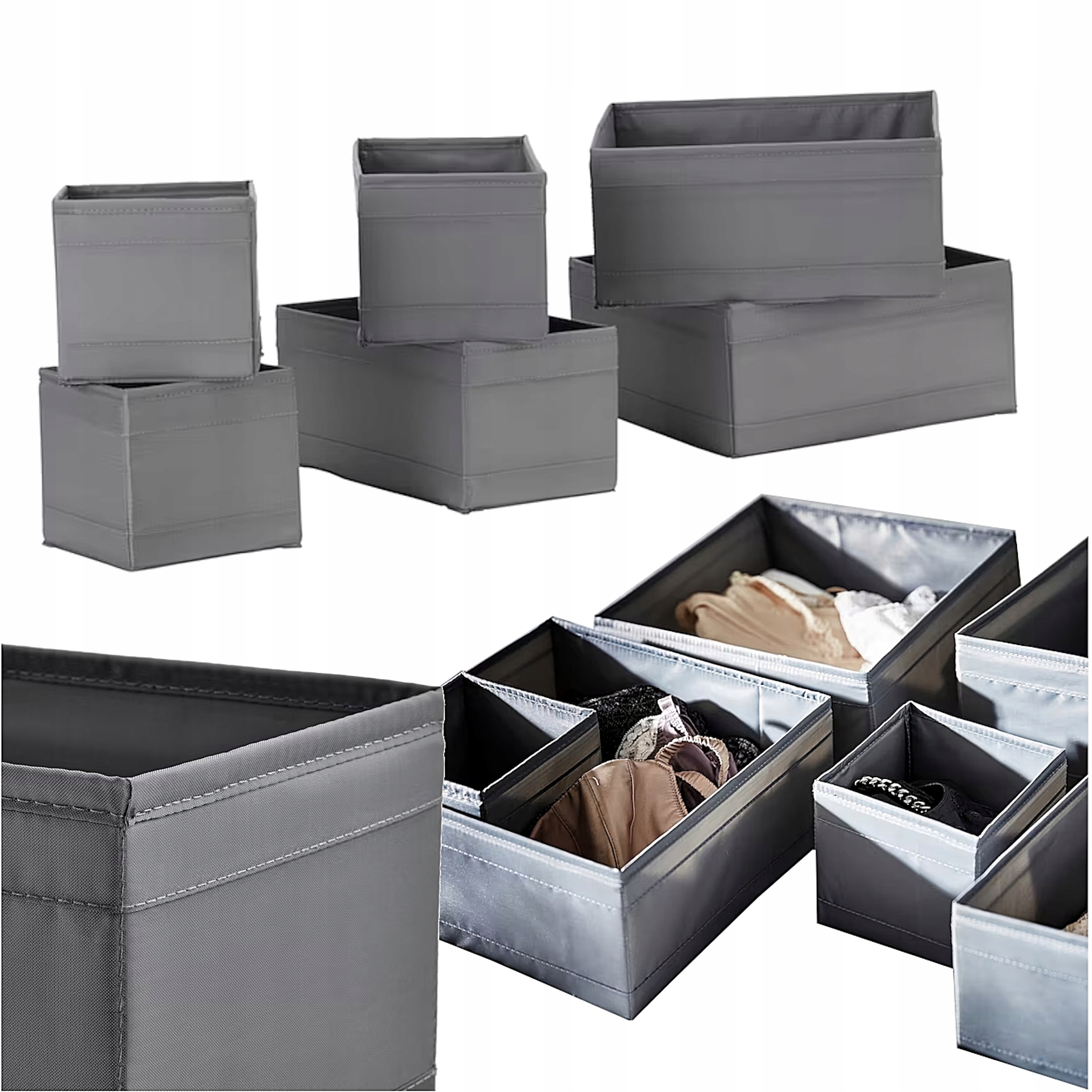

Ikea Skubb Pudełko Organizer Do Szafy Zestaw 6 Szt