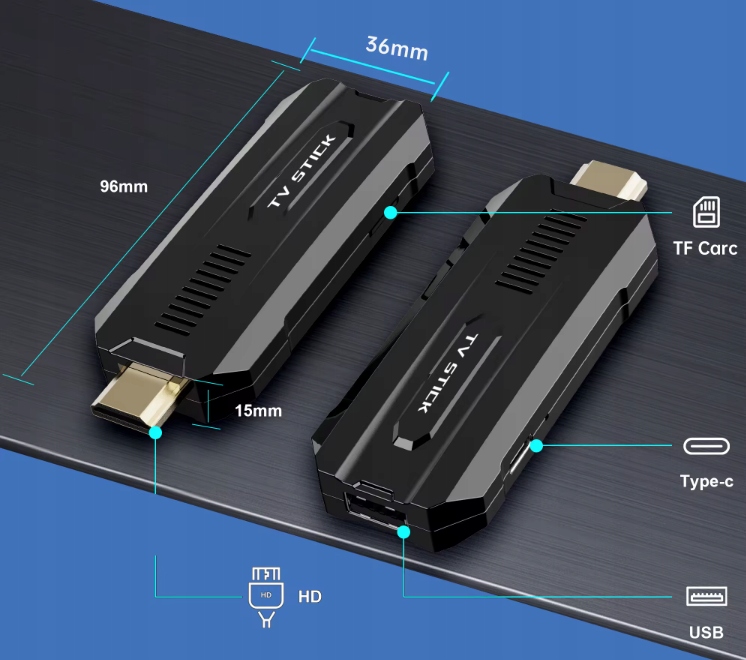 Odtwarzacz multimedialny TV Stick SMART TV/2GB RAM/16GB ROM/ 4K/ Android 13 Stan opakowania oryginalne